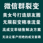 一人就可以操作，运营美女号做微信群裂变，含销售成交套路100%有效！