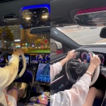 单人美女套图奔驰第一视觉开车视频素材（同一辆车同一个人 没露脸90个视频）