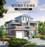 农村三层别墅设计图纸_乡村两二层半自建房带车库老人房简约CAD设计图源码下载