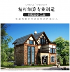 欧式农村小别墅设计图纸_假两层自建房_个性乡村房屋带房间CAD设计图源码下载