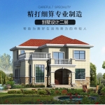 农村乡下二层别墅设计图纸_欧式两层自建房屋专业全套施工图CAD设计图源码下载