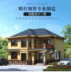 欧式风格别墅设计图纸_二层房屋农村乡下盖房子用施工图全套CAD设计图源码下载