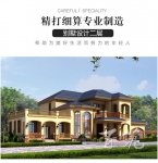 欧式超大型农村自建房设计图_真的二层豪华大别墅图纸带车库CAD设计图源码下载