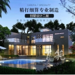 新农村现代风格房屋设计_海南三亚乡村自建二层别墅设计图纸CAD设计图源码下载