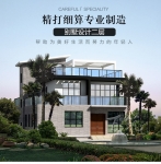 现代风格农村别墅设计图纸_三层欧式140平方米乡村自建房全套CAD设计图源码下载