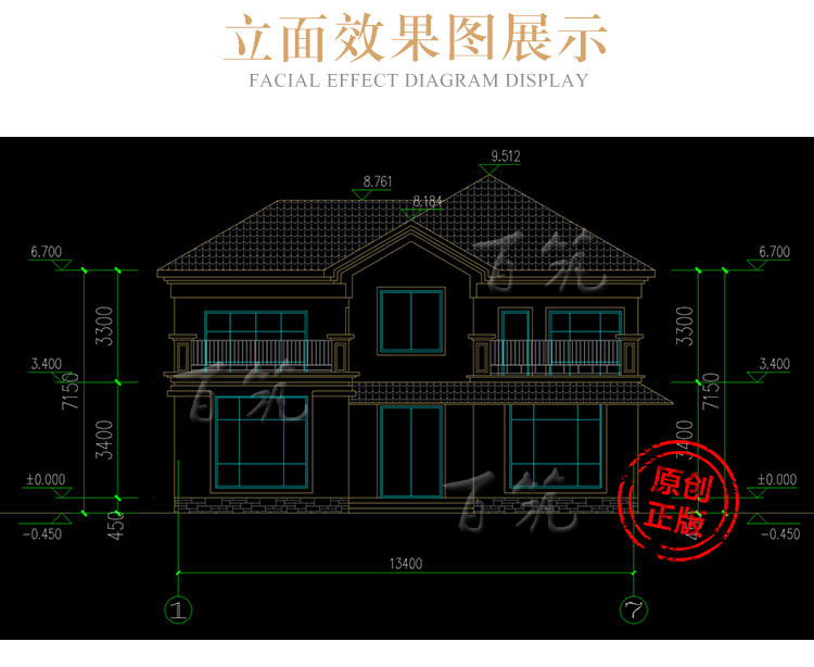 两层农村自建小别墅设计图纸_乡村盖二层小洋房_简约房屋全套CAD设计图7