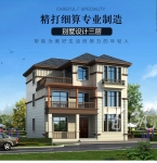 中式新农村三层别墅设计图纸_乡村盖自建房小洋房_3层房子大气CAD设计图源码下载