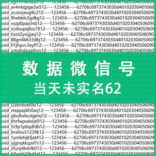 纯手工注册微信号购买-当天未实名62数据微信号出售图