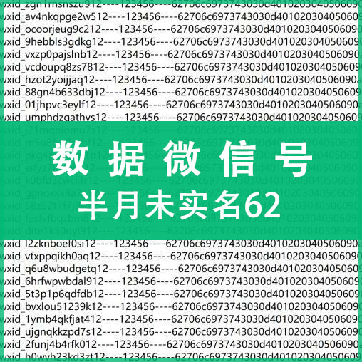 纯手工注册微信号购买-半月未实名62数据微信号出售图