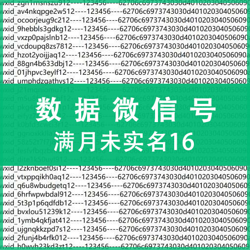 纯手工注册微信号购买-满月未实名16数据微信号出售图
