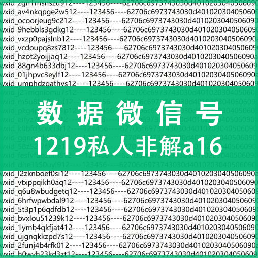 纯手工注册微信号购买-1219私人非解a16数据微信号出售图