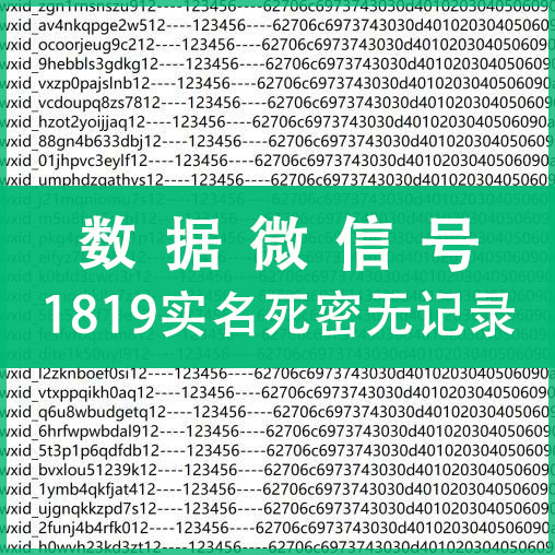 纯手工注册微信号购买-1819实名死密无记录62数据微信号出售图