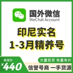 印尼1-3月实名WeChat精养号出售 国外微信WeChat号购买 -已实名带支付/实名中国的身份/可扫企业绑企业/炒群加人群托等