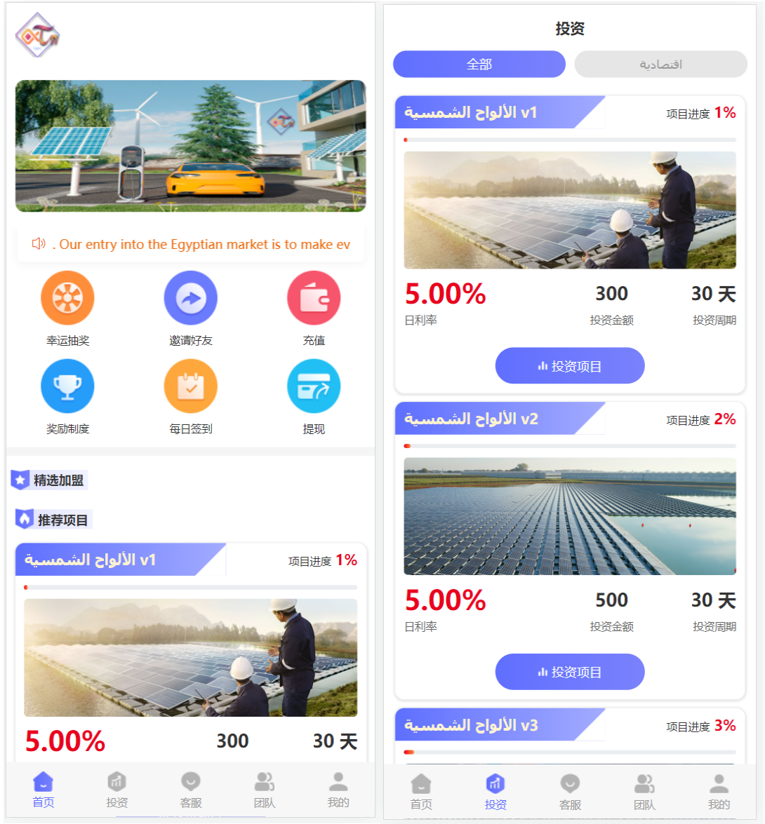 运营级别海外多语言投资理财系统源码 阿拉伯投资理财众筹源码 -附安装教程